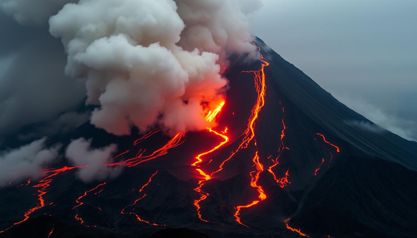 aliran lava gunung merapi