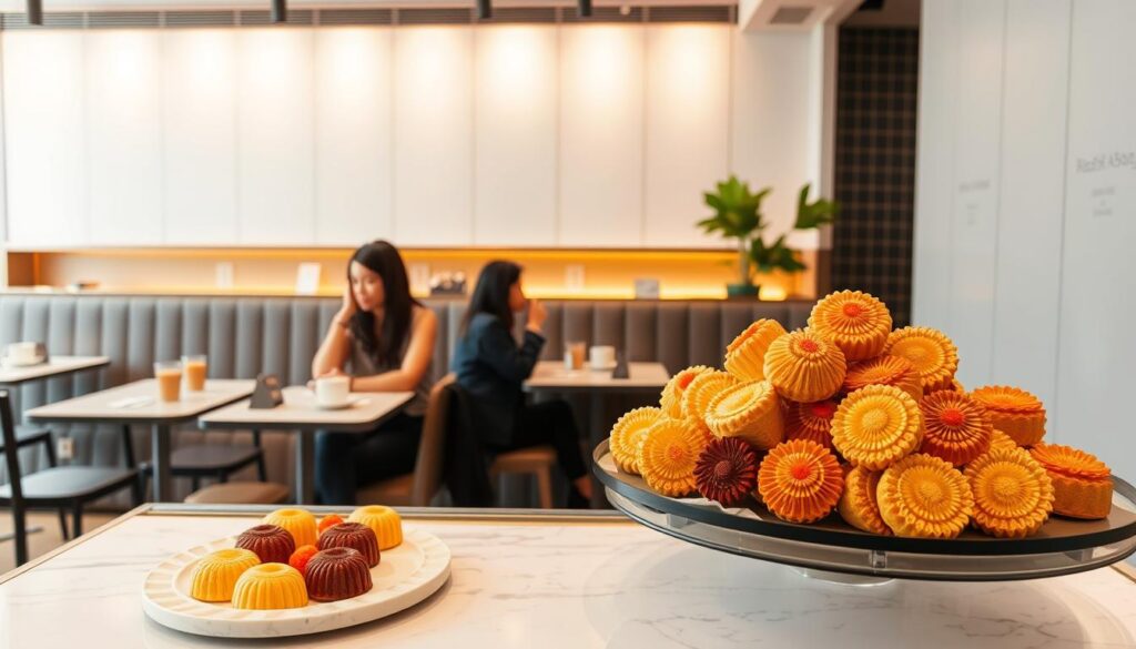 kue cubit di kafe modern